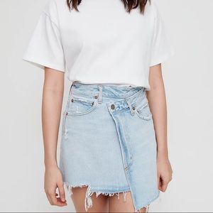 Agolde Asymmetrical Denim Skirt